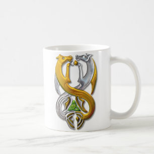 Kelpie guld och silver kaffemugg