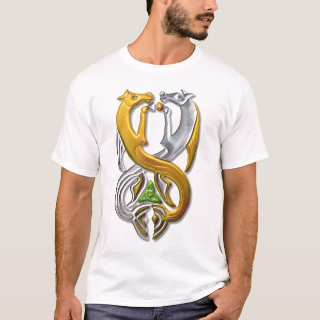 Kelpie guld och silver tee shirt (Framsida)