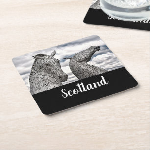 Kelpierna i Falkirk Scotland Underlägg Papper Kvadrat