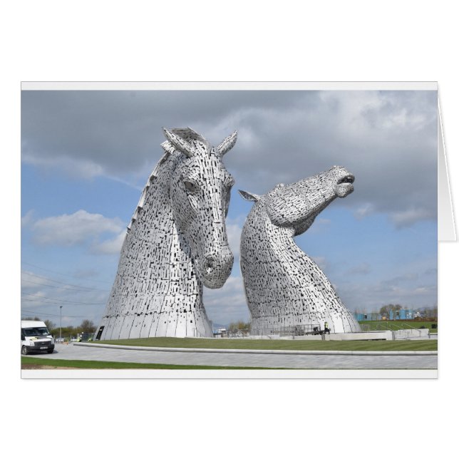 Kelpies , Helix Park , Falkirk, Skottland Hälsningskort (Framsidan Horizontal)