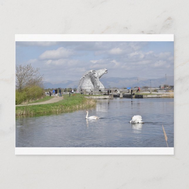 Kelpies , Helix Park , Falkirk Vykort (Framsida)