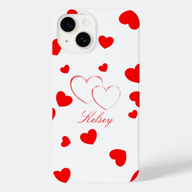 Kelsey - Cute Hearts - anpassa den med ditt namn (Baksida)