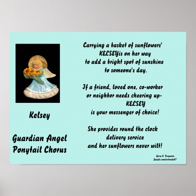 KELSEY-GUARDIAN ANGEL PONYTAIL CHORUS POSTER (Framsidan)