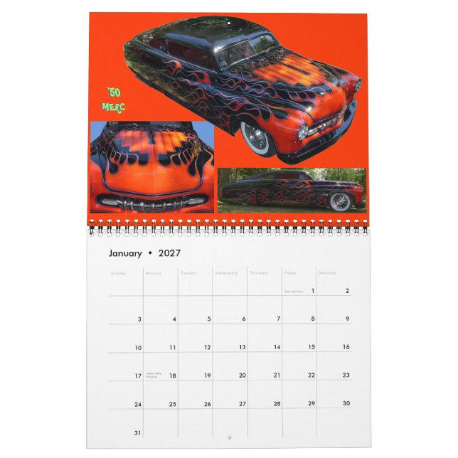 Kelseys Kool Kustom Kruisers Feb. 2012 Kalender (Jan 2027)