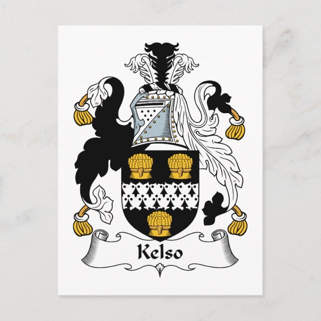 Kelso Family Crest Vykort (Framsida)