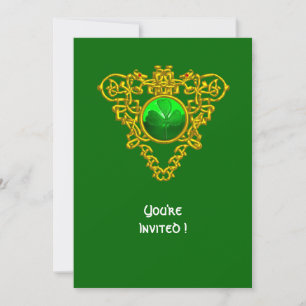 KELTERHJÄRTA MED TREFÖLJARE ST PATRICK'S DAY FEST INBJUDNINGAR