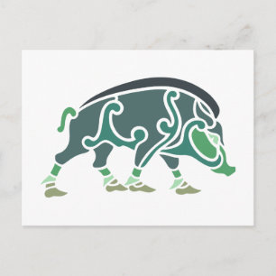 keltischer Eber celtic Boar Vykort