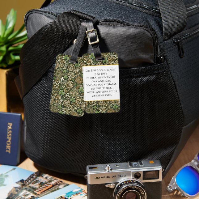 Keltisk blomning bagagebricka (Fram & Baksida)