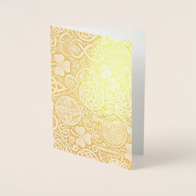 Keltisk blomning folierat kort (Framsida)