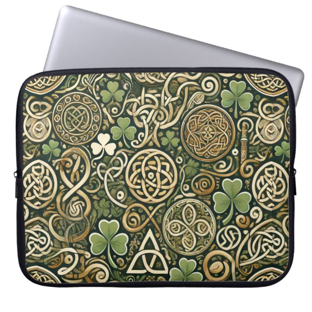 Keltisk blomning laptop fodral (Framsidan)