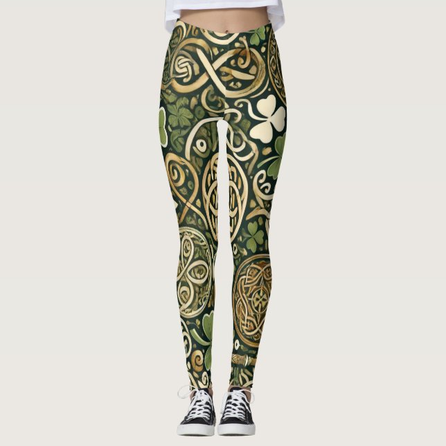 Keltisk blomning leggings (Framsida)