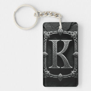 ⚫ Keltisk Bokstav K Monogram Emblem Design ⚫