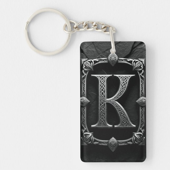 ⚫ Keltisk Bokstav K Monogram Emblem Design ⚫ (Framsidan)