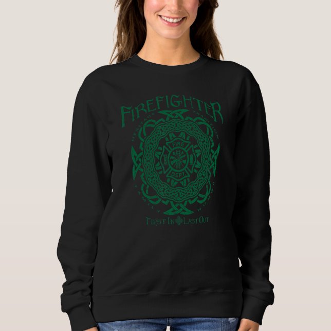 Keltisk brandman grön version t shirt (Framsida)