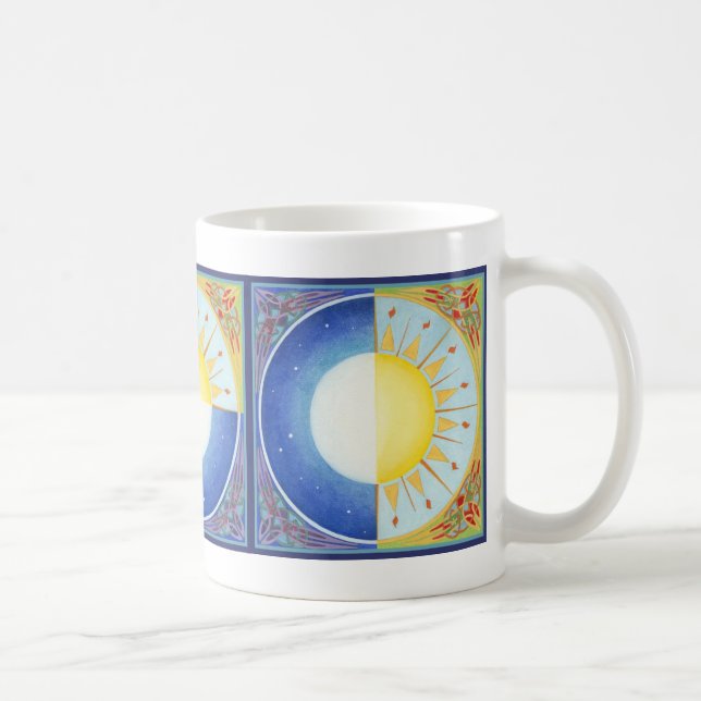 Keltisk dagjämning Sol och Måne Kaffemugg (Höger)
