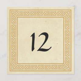 Keltisk design med Claddagh bröllopsbord nummer Inbjudningar