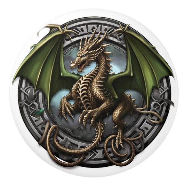 Keltisk Drakon Knopp (Framsidan)