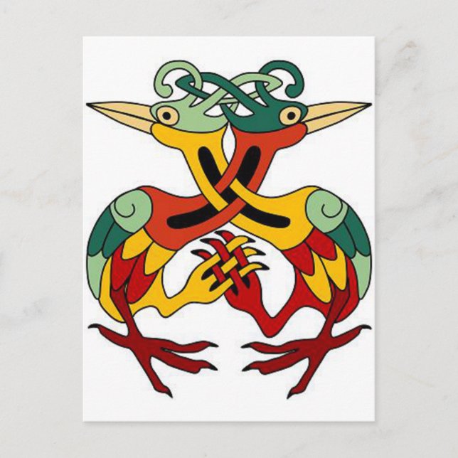 Keltisk Fågel Vykort (Framsida)