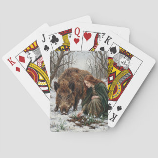 Keltisk gudinna & vildsvin casinokort