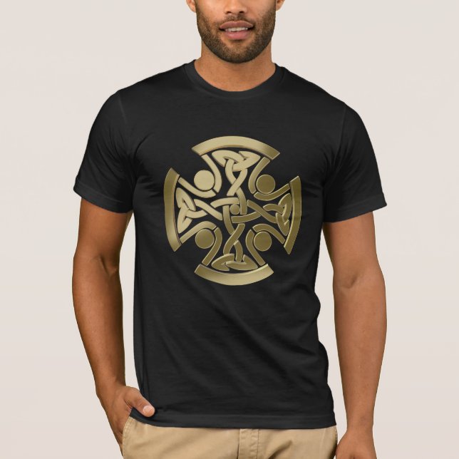 Keltisk gyllene knut t shirt (Framsida)