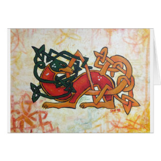 Keltisk hund hälsningskort