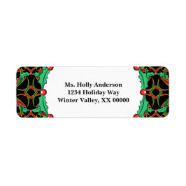 Keltisk jul Holly Wandesen Mönster Returadress Etikett