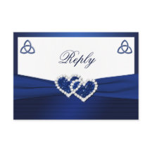 Keltisk kärleksknut i safirblå svarsbrevskort