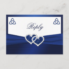 Keltisk kärleksknut i safirblå svarskort OSA kort