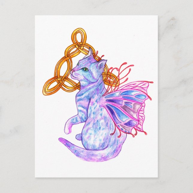 Keltisk katt vykort (Framsida)