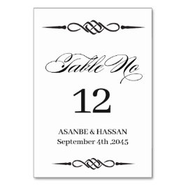 Keltisk Knut Bröllops Bord Nummer Kort