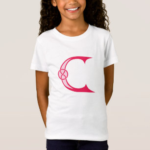 Keltisk Knut Röd Alfabet C T-Shirt