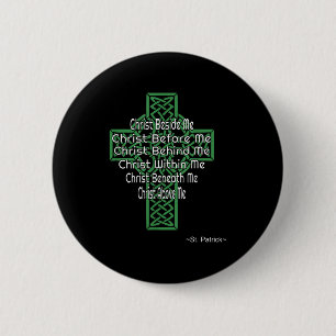 Keltisk kors skjorta St Patrick's bön kristen Knapp