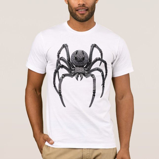 Keltisk mekanisk spindelkonst t shirt (Framsida)