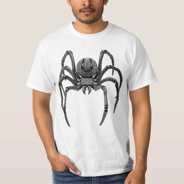 Keltisk mekanisk spindelkonst t shirt (Framsida)
