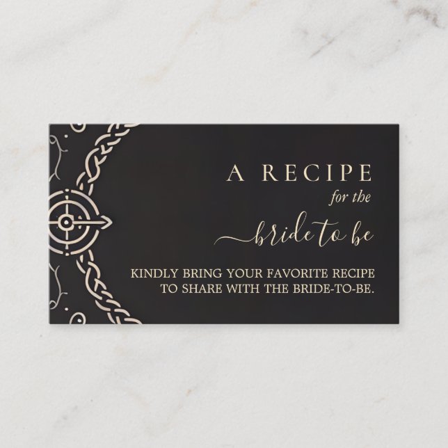 Keltisk Nordisk Rolig Medeltida Rulle Bröllopsdusc Tilläggskort (Framsida)