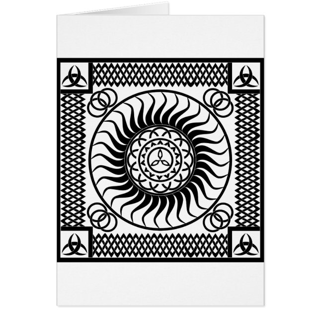 Keltisk ornament Enkel Hälsningskort (Framsidan)