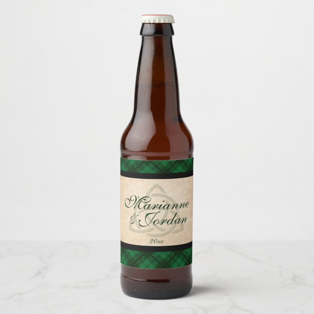 Keltisk Plaid Ölflaska Etikett (Framsida)