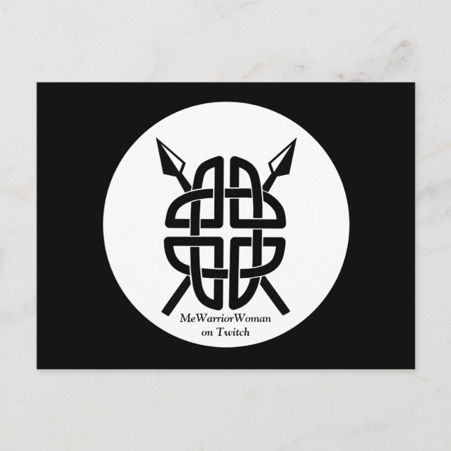 Keltisk sköld, MeWarriorWoman på Twitch Vykort (Framsida)