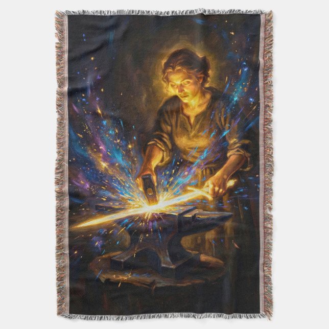 Keltisk smidesgudinna smider svärd fantasy Ar Filt (Framsidan Vertikal)