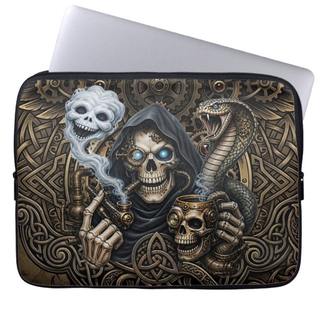 Keltisk Steampunk Dödens Åklagare  Laptop Fodral (Framsidan)