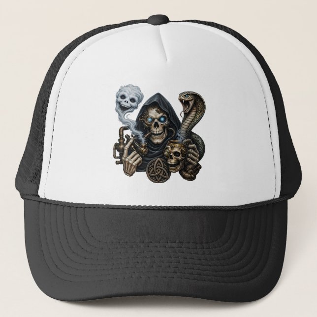 Keltisk Steampunk Dödens Ångel  Keps (Framsida)