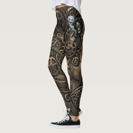 Keltisk Steampunk Dödens Skördare  Leggings