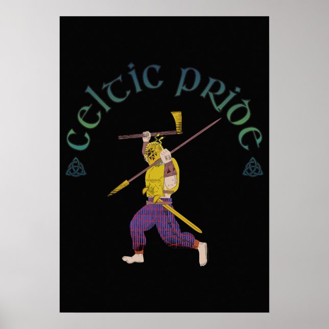 Keltisk stolthet skjorta Keltisk krigare  Poster (Framsidan)