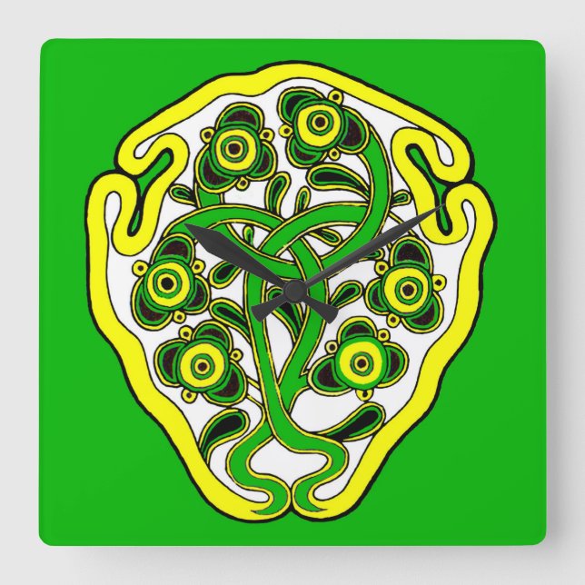 Keltisk symbol fyrkantig klocka (Framsida)