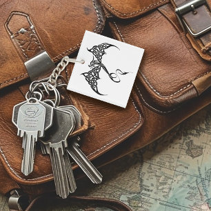 Keltisk tribal drakknutarbete svart vitt logotyp