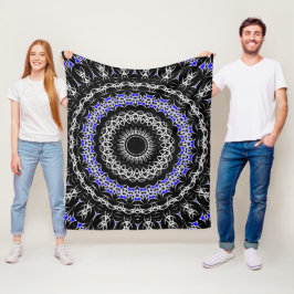 Keltisk Tribal Mandala ( Blå ) Fleecefilt