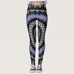 Keltisk Tribal Mandala ( Blå ) Leggings