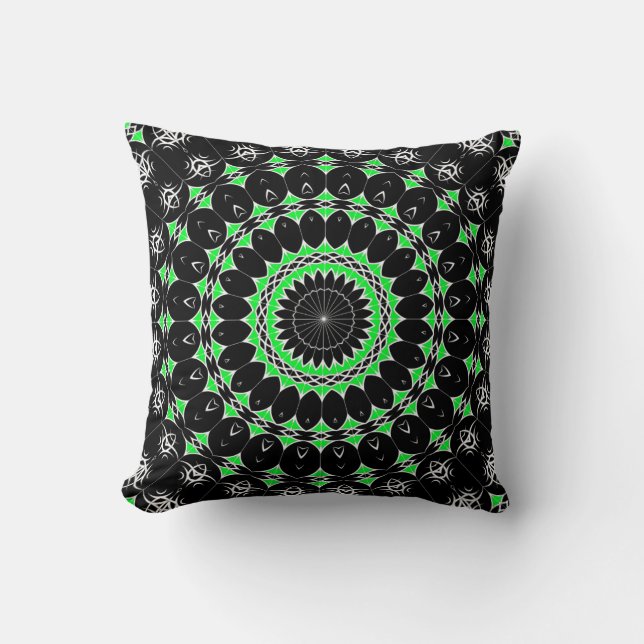 Keltisk Tribal Mandala ( Grön ) Kudde (Framsida)