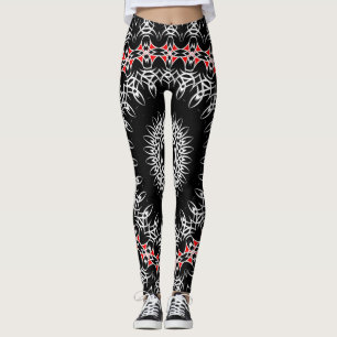 Keltisk Tribal Mandala ( Röd ) Leggings