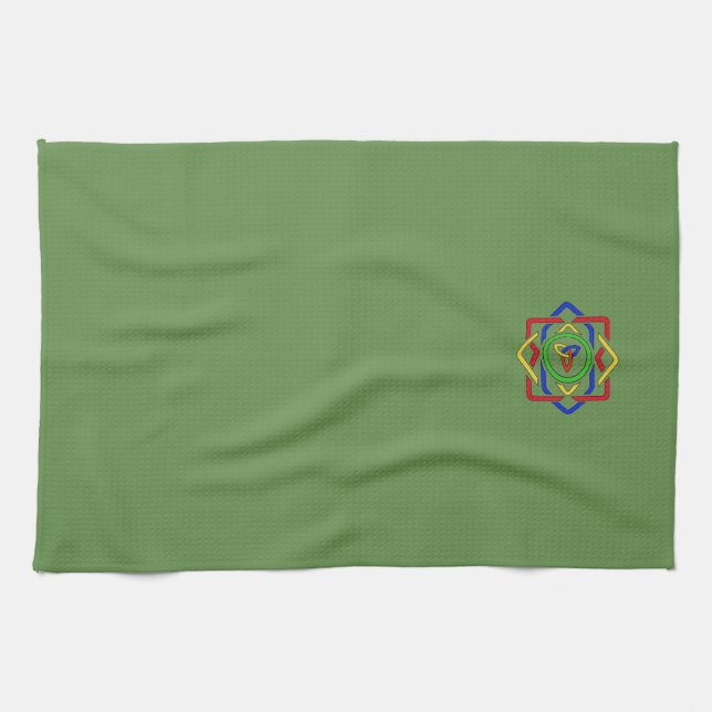 Keltisk triquetra handduk kökshandduk (Horisontell)